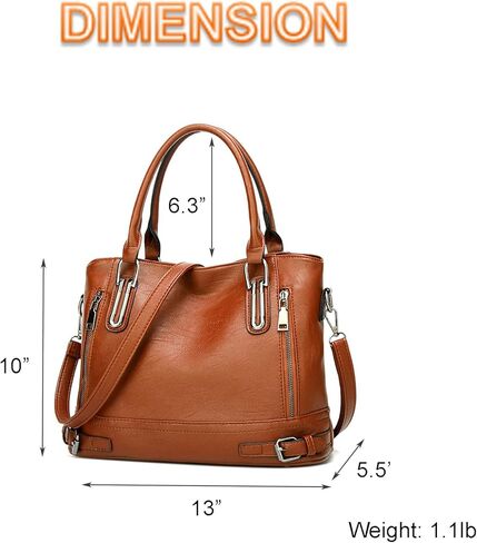 Womens Purses and Handbags Leather Satchel Purses for Women Top Handles Shoulder Bag with Crossbody Strap in Saudi Arabia