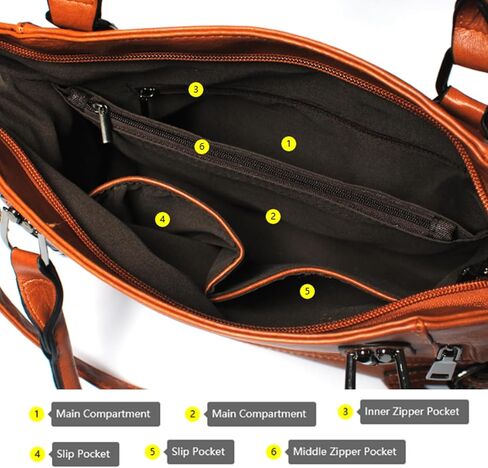 Womens Purses and Handbags Leather Satchel Purses for Women Top Handles Shoulder Bag with Crossbody Strap in Saudi Arabia