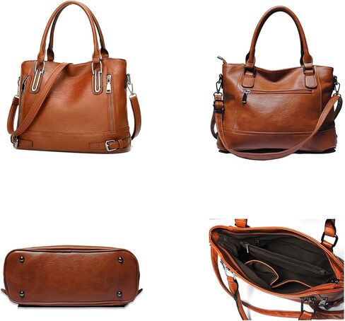 Womens Purses and Handbags Leather Satchel Purses for Women Top Handles Shoulder Bag with Crossbody Strap in Saudi Arabia