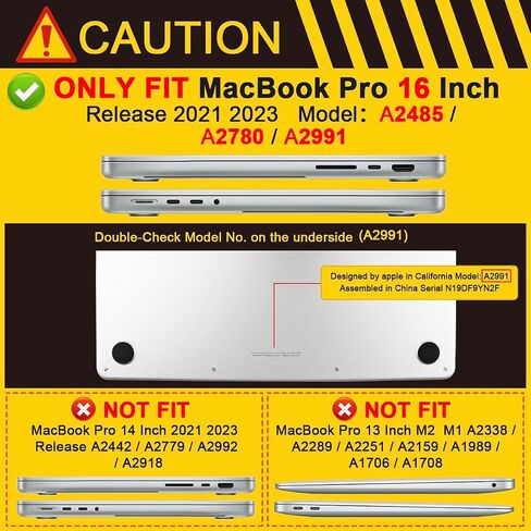 Batianda Matte Ultra-Thin M3 MacBook Pro 16 inch Case 2023 2021 Release Model A2991 A2780 A2485 Durable Fingerprint-Resistant, Precision Fit, with TPU Keyboard Cover and OTG Adapter Grey in Saudi Arabia