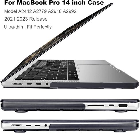 2021 2022 2023 M3 MacBook Pro 14 inch Case A2918 A2992 A2779 M2 M1 A2442 Cover, Glitter Crystal Black Printed Plastic Hard Shell Case for Mac 14 M3 2023 Touch ID, Astronauts & Spacecraft in Saudi Arabia