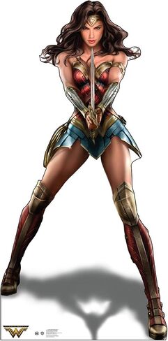 Cardboard People Wonder Woman Life Size Cardboard Cutout Standup - Wonder Woman (2017 Film) in Saudi Arabia