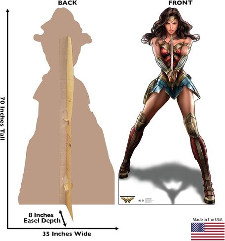 Cardboard People Wonder Woman Life Size Cardboard Cutout Standup - Wonder Woman (2017 Film) in Saudi Arabia