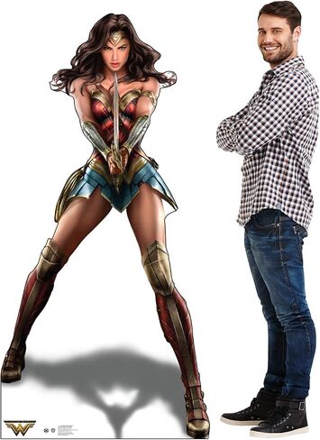 Cardboard People Wonder Woman Life Size Cardboard Cutout Standup - Wonder Woman (2017 Film) in Saudi Arabia