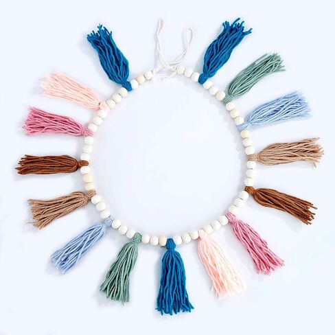 Cotton Boho Tassel Garland, Boho Wall Decor for Bedroom, Boho Tassel Western Room Decor for Spring Classroom Party, Nursery, Baby Shower, Girls Room Decor, Birthday Gift (Brown) in Saudi Arabia