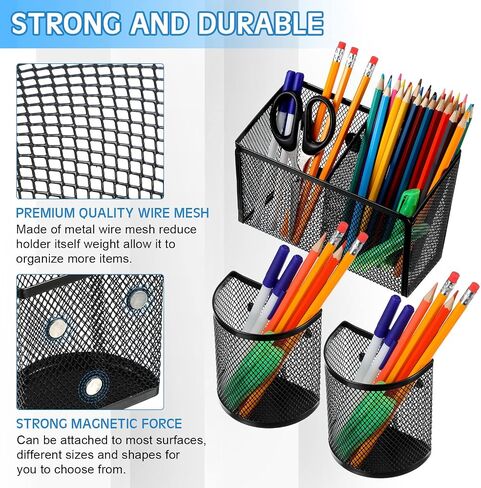 3 Shelf Hanging Locker Organizer for School Gym Adjustable Hanging Locker Shelves 3 Magnetic Pen Holder with 6 Clips and 4 Magnets Locker Accessories for Children School Storage in Saudi Arabia