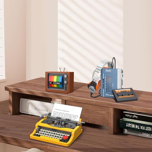 ألعاب بناء التلفاز JMBricklayer الآلة الكاتبة Walkman 20131، نموذج عرض عتيق قابل للتجميع ديكور غرفة المكتب، نشاط الهوايات الإبداعية، أفكار هدايا فريدة للبالغين والمراهقين والأطفال (660 قطعة) in Kuwait