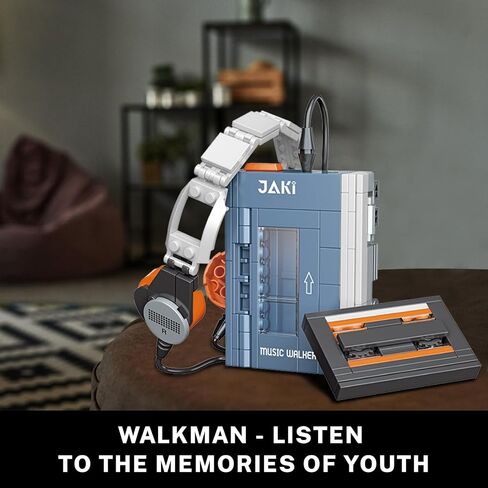 ألعاب بناء التلفاز JMBricklayer الآلة الكاتبة Walkman 20131، نموذج عرض عتيق قابل للتجميع ديكور غرفة المكتب، نشاط الهوايات الإبداعية، أفكار هدايا فريدة للبالغين والمراهقين والأطفال (660 قطعة) in Kuwait