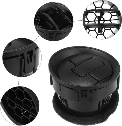 ACROPIX Front Dashboard Air Vent AC Heater Fit for Ford F150 V6 V8 2009-2014 - Pack of 4 Black in Saudi Arabia