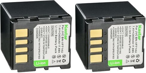 Kastar BN-VF714 Battery 2-Pack Replacement for JVC BN-VF707 BN-VF707U BN-VF707UE BN-VF707US BN-VF714 BN-VF714U BN-VF714UE BN-VF714US BN-VF733 BN-VF733U BN-VF733UE BN-VF733US Battery, AA-VF7U Charger in Saudi Arabia