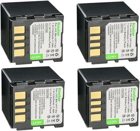 Kastar BN-VF714 Battery 2-Pack Replacement for JVC BN-VF707 BN-VF707U BN-VF707UE BN-VF707US BN-VF714 BN-VF714U BN-VF714UE BN-VF714US BN-VF733 BN-VF733U BN-VF733UE BN-VF733US Battery, AA-VF7U Charger in Saudi Arabia