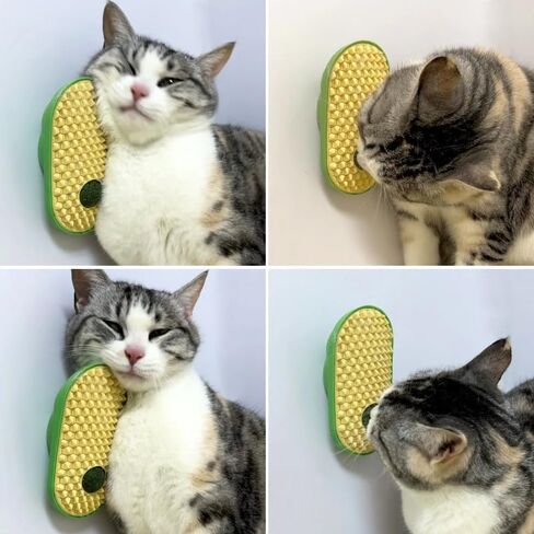 2 Pcs Catnip Toys Balls That Stick on Wall,Cat Toy Ball, Catnip Wall Balls for Cats Lick,Cat Face Scratchers Cat Rubbing Post, Cat Wall Brush (Green) in Saudi Arabia