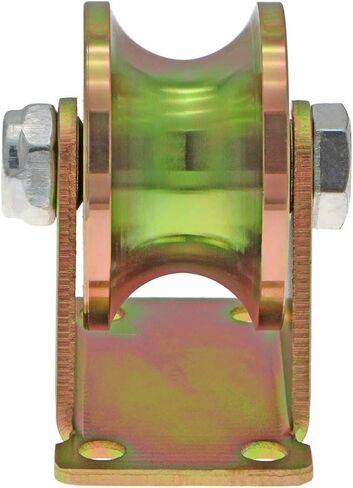Skelang 4 Pcs 2" U-Type Groove Wheel Heavy Duty Rigid Caster with Bracket for Inverted Track, Rolling Gate, Industrial Machines, Wire Rope Rail, Loading Capacity 660 Lbs in Kuwait