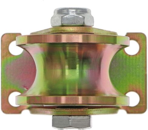 Skelang 4 Pcs 2" U-Type Groove Wheel Heavy Duty Rigid Caster with Bracket for Inverted Track, Rolling Gate, Industrial Machines, Wire Rope Rail, Loading Capacity 660 Lbs in Kuwait