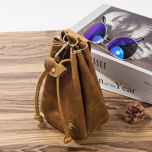 قطعة واحدة من حقيبة الخصر الجلدية من العصور الوسطى، منظم العملات المعدنية، حقيبة تخزين برباط من الجلد، حقيبة خصر برباط من الجلد، حقيبة خصر in Kuwait