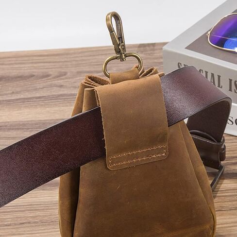 قطعة واحدة من حقيبة الخصر الجلدية من العصور الوسطى، منظم العملات المعدنية، حقيبة تخزين برباط من الجلد، حقيبة خصر برباط من الجلد، حقيبة خصر in Kuwait
