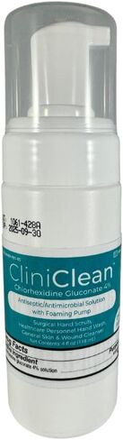 Versatile, Antiseptic Solution containing Chlorhexidine Gluconate 4% (CHG), Odorless, Dye-free, Patient Pre-Op Prep, Personal Hand Wash, Hand Scrub (4oz. Foam-Pump - 1 Bottle) in Saudi Arabia