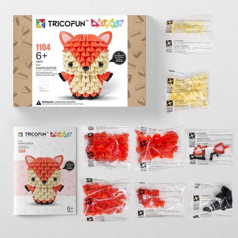 Animals 3D Soft Building Blocks - Cute Animal Kit, Pressure-Relief, STEM Educational Toys, Enhance Hands-On Skills Interlocking Building Blocks (1104-FOX) in Saudi Arabia