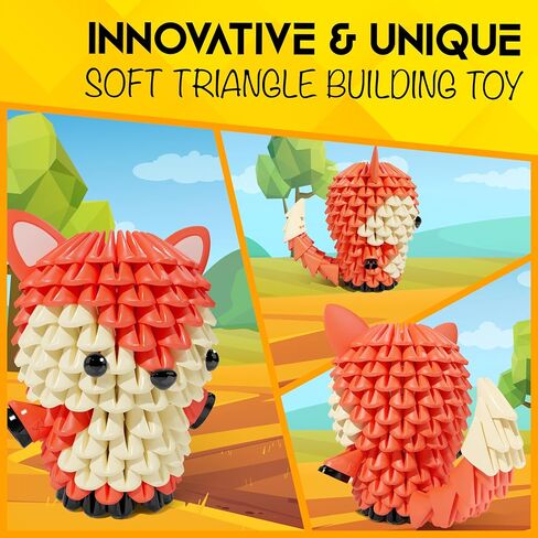 Animals 3D Soft Building Blocks - Cute Animal Kit, Pressure-Relief, STEM Educational Toys, Enhance Hands-On Skills Interlocking Building Blocks (1104-FOX) in Saudi Arabia
