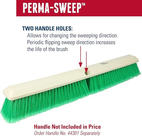 فرشاة أرضية Weiler 42164 Perma-Sweep Polystyrene Fine Sweep، عرض 2-1/2 بوصة، الطول الإجمالي 24 بوصة، أخضر in Saudi Arabia