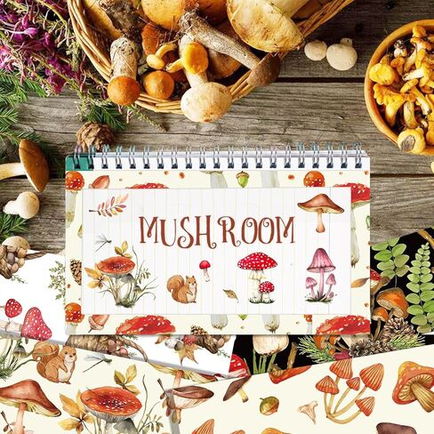 24 Sheets Mushroom Pattern Paper, 12" x 12" Patterned Cardstock Paper Scrapbooking Supplies Paper Vintage Double-Sided Decorative Craft Paper for DIY Card Making Photo Album Junk Journal Decor in Kuwait