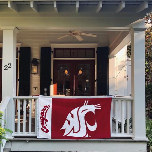 لافتات علم جامعة ولاية واشنطن من صبار الصحراء كوجر WSU Cougs Wazzu أعلام 100% بوليستر للاستخدام الداخلي والخارجي 3x5 (اسم الفريق) in Saudi Arabia