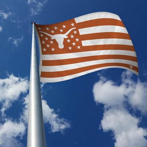 مصنوع بواسطة Rico Industries NCAA Texas Longhorns Flag 3' x 5' نجوم وخطوط علم - ديكور داخلي أو خارجي in Saudi Arabia