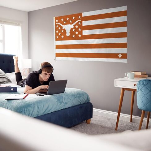 مصنوع بواسطة Rico Industries NCAA Texas Longhorns Flag 3' x 5' نجوم وخطوط علم - ديكور داخلي أو خارجي in Saudi Arabia