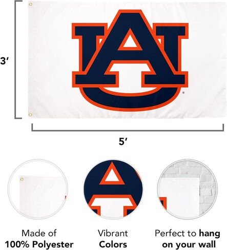 Desert Cactus Auburn University Flag Tigers War Eagle Flags Banners 100% Polyester Indoor Outdoor 3x5 (Style F) in Saudi Arabia