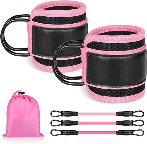 عصابات مقاومة الكاحل مع الأصفاد، عصابات الكاحل للتمرين، صفعة الكاحل لركلات الورك، معدات تجريب الغلوت، حزام الكاحل للساقين والمؤخرة، معدات التمرين الصالة الرياضية المنزلية in Kuwait