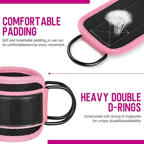 عصابات مقاومة الكاحل مع الأصفاد، عصابات الكاحل للتمرين، صفعة الكاحل لركلات الورك، معدات تجريب الغلوت، حزام الكاحل للساقين والمؤخرة، معدات التمرين الصالة الرياضية المنزلية in Kuwait