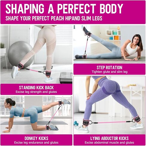 عصابات مقاومة الكاحل مع الأصفاد، عصابات الكاحل للتمرين، صفعة الكاحل لركلات الورك، معدات تجريب الغلوت، حزام الكاحل للساقين والمؤخرة، معدات التمرين الصالة الرياضية المنزلية in Kuwait