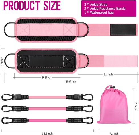 عصابات مقاومة الكاحل مع الأصفاد، عصابات الكاحل للتمرين، صفعة الكاحل لركلات الورك، معدات تجريب الغلوت، حزام الكاحل للساقين والمؤخرة، معدات التمرين الصالة الرياضية المنزلية in Kuwait