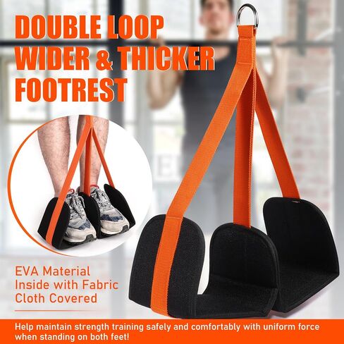 TOBWOLF 250lbs Pull up Assist Band System w/Foot Knee Support, Heavy Duty Anti Snap Chin Up Assistance Bands, Adjustable Pull Up Assist Elastic Resistance Band for Body Stretching Strength Training in Saudi Arabia