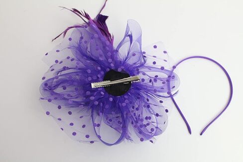Fascinators Hat with Feather Flower Tea Party Headwear for Girls and Women for Kentucky Derby, Wedding Party Races in Kuwait