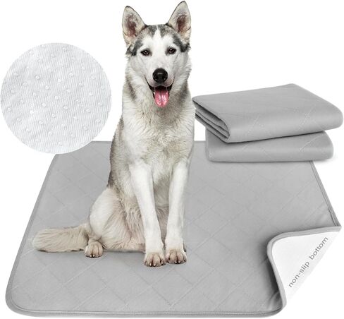 4 عبوات من وسادات الإنجاب مقاس 45.72 سم × 60.96 سم، وسادات تبول للكلاب قابلة للغسل، مستلزمات مقاومة للماء للكلاب الأليفة، وسادات للجراء، وسادات تدريب للحيوانات الأليفة، وسادات تدريب مضادة للانزلاق لقفص لعب الكلاب، والقفص، والأريكة in Kuwait