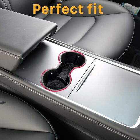 حامل أكواب Carwiner لطراز تسلا 3/Y 2021 2022 2023 ملحقات وحدة التحكم المركزية فتحة مشبك الحد من الانزلاق كأس الماء Hoder إدراج in Kuwait