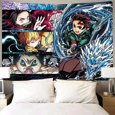 Timimo Anime Tapestry Poster - Japanese Anime Merchandise - Anime Decorations Wall Art - Room Decoration, Birthday Wallpaper 78.7x59 Inches in Saudi Arabia