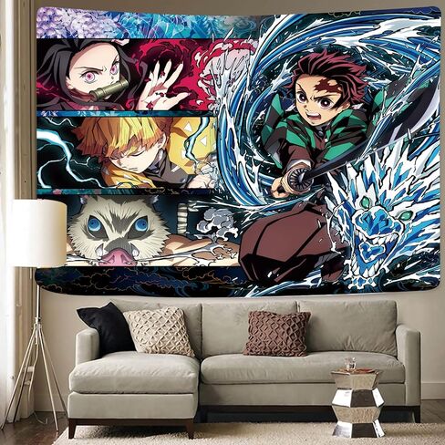 Timimo Anime Tapestry Poster - Japanese Anime Merchandise - Anime Decorations Wall Art - Room Decoration, Birthday Wallpaper 78.7x59 Inches in Saudi Arabia