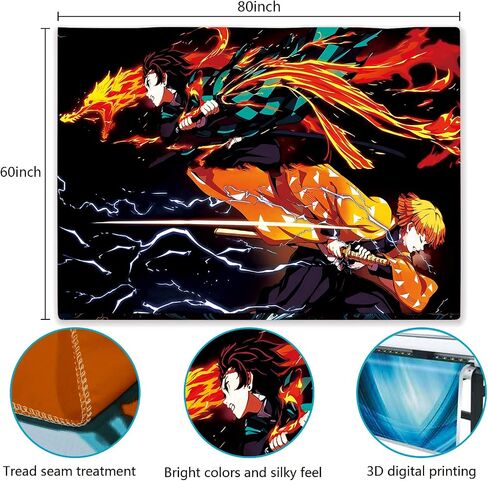 Timimo Anime Tapestry Poster - Japanese Anime Merchandise - Anime Decorations Wall Art - Room Decoration, Birthday Wallpaper 78.7x59 Inches in Saudi Arabia