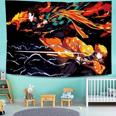 Timimo Anime Tapestry Poster - Japanese Anime Merchandise - Anime Decorations Wall Art - Room Decoration, Birthday Wallpaper 78.7x59 Inches in Saudi Arabia