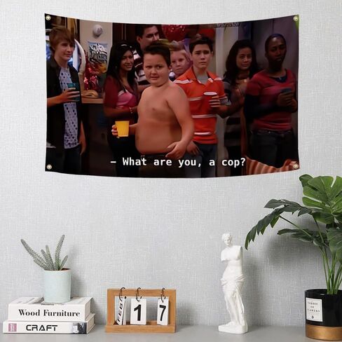 جيبي "ما أنت أيها الشرطي؟" علم مضحك 3x5Ft نسيج مضحك كلية النوم غرفة فرات الرجال كهف جدار العلم in Kuwait