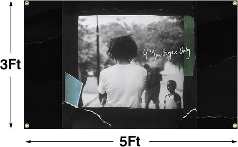 NogamA J Rapper Singer Cole Tapestry 4 Your Eyez فقط غطاء الألبوم نسيج 3x5 قدم جدار الفن شنقا نسيج ديكور لغرفة النوم غرفة المعيشة الجمالية النوم in Kuwait