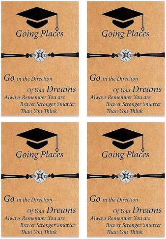 Harry and Henry Graduation Gifts 2024 Graduation Bracelet Set Adjustable Compass Bracelet for Best Friends Classmates Class of 2024 Gifts College High School Graduate Gifts in Saudi Arabia