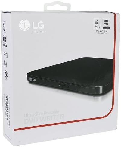 كاتب DVD خارجي LG SP80NB80 8x DVD±RW DL USB 2.0 محمول فائق النحافة in Saudi Arabia