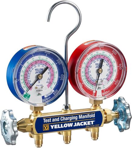 Yellow Jacket 42035 2-Valve Series 41 A2L Manifold, (psi °F) R32/454B/410A, 3-1/8" Gauges (No Hoses) in Saudi Arabia