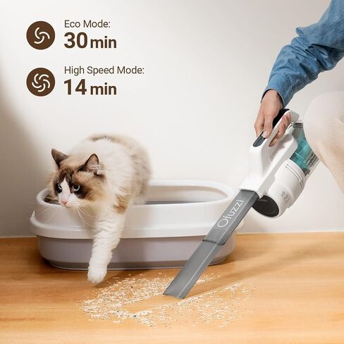 مكنسة Ofuzzi H9 Pet Pro 5 في 1 لاسلكية محمولة، شفط قوي 13000 باسكال، مكنسة كهربائية محمولة، خفيفة الوزن مع ضوء LED، مكنسة كهربائية محمولة قابلة لإعادة الشحن للمنزل والمكتب والحيوانات الأليفة والسيارة in Kuwait