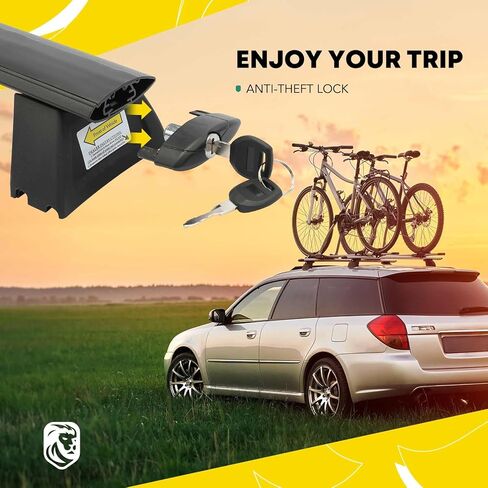 YHTAUTO Roof Rack Cross Bars Fit 11-21 Jeep Grand Cherokee, For Flush Side Rails with Fix Points/Grooved Side Rails, 165 lbs T6063 Aluminum Crossbars Anti-Theft Anti-Rust Rooftop Cargo Carrier Luggage in Saudi Arabia