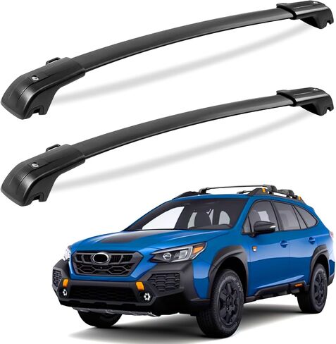 FengYu Roof Rack Cross Bars 260lbs Compatible with Subaru Outback Wilderness 2022 2023 2024 (with Raised Rails), Aluminum Lockable Roof Rails Crossbars Rooftop Cargo Bars Black Luggage Racks Carrier in Saudi Arabia