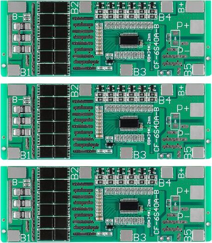 3 قطع 6S 18650 بطارية ليثيوم أيون PCB لوح حماية 24 فولت 40 أمبير إضاءة شمسية BMS PCB مع وحدة حماية متوازنة للدائرة، وحدة شحن الخلية مع وظيفة التوازن لمحرك الحفر in Saudi Arabia